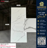Galawood G-713 8mm Vân Đá PET Marble Trắng Sứ cận cảnh độ bóng bề mặt dễ làm sạch