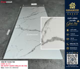 Galawood G-713 8mm Vân Đá PET Marble Trắng Sứ tấm đứng thi công thực tế phòng ăn