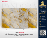 Ốp Tường Than Tre Pandora Vân Đá Dát Vàng PET Kosmos TT-858 bản A2 ghép vách tivi