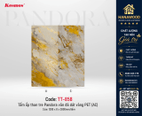 Ốp Tường Than Tre Pandora Vân Đá Dát Vàng PET Kosmos TT-858 bản A mẫu đứng thực tế