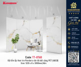 Tấm Ốp Than Tre Pandora Vân Đá Dát Vàng PET Kosmos TT-876 tấm C1 phối cảnh vách trang trí