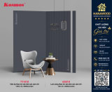Ốp Tường Tấm Ốp Than Tre Kosmos TT-818 Đơn Sắc Xám phối cảnh tinh tế