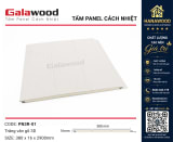 Tấm Ốp Panel Cách Nhiệt 3 Rãnh Galawood PN3R-01 Trắng Vân Gỗ 3D cách âm mảng lớn
