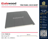 Tấm Panel 3 Rãnh Cách Nhiệt Galawood PN3R-02 Xám Vân Gỗ 3D hiện đại chống va đập