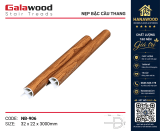 Nẹp Bậc Cầu Thang Nhựa PVC Giả Gỗ Galawood NB-906 chốt mép bậc chống sứt mẻ