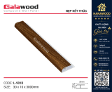 Nẹp Kết Thúc Tấm Ốp Tường Galawood L901 Giả Vân Gỗ góc chụp bề mặt