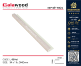 Phụ Kiện Nẹp Kết Thúc Tấm Ốp Tường Màu Trắng Galawood L909 - Hanawood TP.HCM