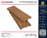 Tấm Ốp Tường Ngoài Trời Phủ ASA Galawood G-OP112X16 Golden Teak góc chụp cận cảnh bề mặt