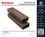 Thanh Lam Gỗ Nhựa 2 Da Ngoài Trời Kosmos Lam100X50 Walnut phối cảnh dựng khung