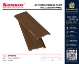 Tấm Ốp Gỗ Nhựa Phủ ASA Kosmos OP113X16 Walnut góc chụp cận cạnh hèm và khóa nối hoàn thiện
