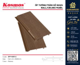 Tấm Ốp Tường Gỗ Nhựa Phủ ASA Kosmos OP140X12 Walnut góc chụp thực tế mảng trần hoàn thiện