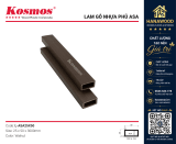Thanh Lam Gỗ Nhựa Phủ ASA Kosmos L-ASA25X50 Walnut góc cận cảnh bề mặt phủ mịn chịu mưa nắng