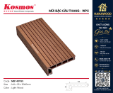 Mũi Bậc Cầu Thang Sàn Gỗ Nhựa Kosmos MB140V55 Light Wood bo viền bảo vệ mép cầu thang