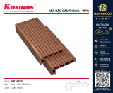 Mũi Bậc Cầu Thang Gỗ Nhựa Kosmos MB140V55 Light Wood góc chụp cận cảnh bề mặt phủ lớp chống xước