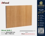 Tấm Nhựa Ốp Tường Nano iWood W40-1 chi tiết mặt cắt cấu tạo rỗng chịu lực tốt