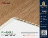 Ốp Tường Nano Giả Gỗ iWood W40-2 bề mặt phủ film vân gỗ chống trầy xước