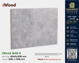 Tấm Nhựa Ốp Tường Nano iWood W40-8 cận cảnh bề mặt giả bê tông nhám nhẹ