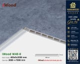 Ốp Trần Nano Giả Bê Tông iWood W40-8 mảng vách trang trí phong cách tối giản