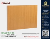 Tấm Nhựa Ốp Tường Nano iWood W40-33 góc chụp cận chi tiết đường vân gỗ nổi
