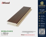 Tấm Nhựa Ốp Tường Nano iWood W10-10 chi tiết rãnh hèm ghép nối vuông vắn