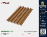 Tấm Nhựa Lam 5 Sóng Giả Gỗ iWood 5S20-2 bề mặt phủ film vân gỗ chống bám bụi