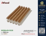 Tấm Nhựa Lam 5 Sóng Giả Gỗ iWood 5S20-2 góc chụp cận cảnh hèm khóa âm dương ghép khít
