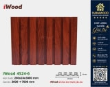 Tấm Nhựa Ốp Tường Lam 4 Sóng Cao Giả Gỗ iWood 4S24-6 hình ảnh mảng tường trang trí hoàn thiện