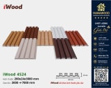 Tấm Nhựa Ốp Tường Lam 4 Sóng Cao Giả Gỗ iWood 4S24 chi tiết cấu trúc hèm ghép nối chuẩn