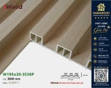 Tấm Nhựa Ốp Tường Lam 3 Sóng Cao Giả Gỗ iWood 3S30P-1 phối cảnh mảng tường trang trí hoàn thiện
