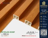Tấm Nhựa Ốp Tường Lam 3 Sóng Cao Giả Gỗ iWood 3S30P-3 góc nhìn nghiêng chiếu sáng mảng vách tivi