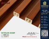 Tấm Nhựa Ốp Tường Lam 3 Sóng Cao Giả Gỗ iWood 3S30P-4 mảng trần nhựa ốp lam sóng thi công thực tế
