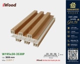 Tấm Nhựa Ốp Tường Lam 3 Sóng Cao Giả Gỗ iWood 3S30P-7 chi tiết chân sóng nhựa dày dặn chịu lực