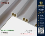 Tấm Nhựa Ốp Tường Lam 3 Sóng Cao Giả Gỗ iWood 3S30P-9 phối cảnh mảng trần vách công trình thực tế