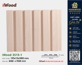 Tấm Nhựa Ốp Tường Lam 3 Sóng Giả Gỗ iWood 3S15-1 góc chụp cận cảnh hèm âm dương khít