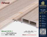 Tấm Nhựa Ốp Tường Lam 3 Sóng Giả Gỗ iWood 3S15-1 phối cảnh mảng tường trang trí hoàn thiện