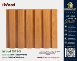 Tấm Nhựa Ốp Tường Lam 3 Sóng Giả Gỗ iWood 3S15-3 chi tiết mặt cắt cấu tạo chân rỗng chắc chắn
