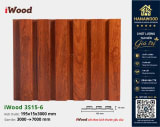 Tấm Nhựa Ốp Tường Lam 3 Sóng Giả Gỗ iWood 3S15-6 góc nghiêng mảng vách ốp trang trí hiện đại