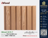 Tấm Nhựa Ốp Tường Lam 3 Sóng Giả Gỗ iWood 3S15-7 chi tiết chân sóng nhựa dày dặn chịu lực