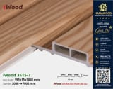 Tấm Nhựa Ốp Tường Lam 3 Sóng Giả Gỗ iWood 3S15-7 cận cảnh bề mặt phủ film sáng bóng đẹp mắt
