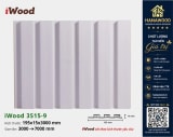 Tấm Nhựa Ốp Tường Lam 3 Sóng Giả Gỗ iWood 3S15-9 chi tiết mặt cắt cạnh chân hèm âm dương