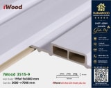 Tấm Nhựa Ốp Tường Lam 3 Sóng Giả Gỗ iWood 3S15-9 phối cảnh mảng trần vách công trình thực tế
