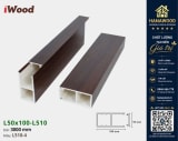 Lam Hộp Gỗ Nhựa Trang Trí Cầu Thang iWood L510-4 cận cảnh phôi nhựa cứng cáp không thấm nước