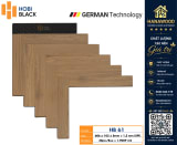 Sàn Gỗ Công Nghiệp Xương Cá Hobi Black HB61 Dày 8mm chi tiết bề mặt phủ vân gỗ sần chống trầy