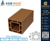 Lam Trụ Pergola Gỗ Nhựa Ngoài Trời Hobiwood HB150C150 Vibrant Yellow mảng giàn hoa thi công thực tế