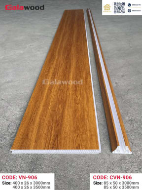 Tấm Vách Ngăn Phòng Nhựa Giả Gỗ Galawood VN-906X3M - Hanawood TP.HCM