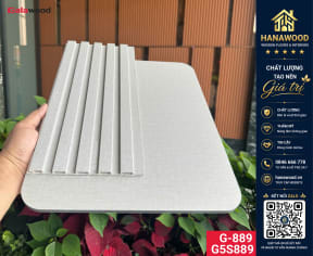 Galawood G5S889 8mm Lam Sóng Than Tre Vân Vải Xám hiện đại