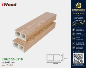 Lam Hộp Gỗ Nhựa Trang Trí Cầu Thang iWood L510-2 chống ẩm mốc không cong vênh chịu lực tốt
