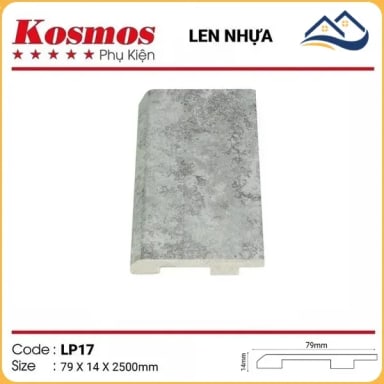 Len Chân Tường Nhựa Giả Bê Tông LP17 Cao 79mm
