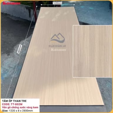 Tấm Ốp Than Tre Kosmos Vân Gỗ TT-802M - Hanawood