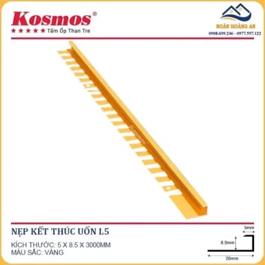 Nẹp Kết Thúc Uốn Tấm Ốp Than Tre Kosmos - Hanawood